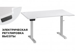 Компьютерный стол Маркос с механизмом подъема 140х80х75 белый / шагрень белая в Набережных Челнах - naberezhnye-chelny.mebel-74.com | фото