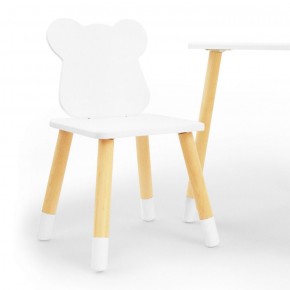 Комплект детской мебели стол и два стула Мишутка (Белый/Белый/Береза) в Набережных Челнах - naberezhnye-chelny.mebel-74.com | фото