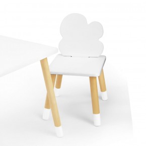 Комплект детской мебели стол и два стула Облачко (Белый/Белый/Береза) в Набережных Челнах - naberezhnye-chelny.mebel-74.com | фото