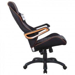 Кресло компьютерное BRABIX Techno Pro GM-003 (ткань черное/серое, вставки оранжевые) 531813 в Набережных Челнах - naberezhnye-chelny.mebel-74.com | фото