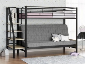 Кровать двухъярусная с диваном "Мадлен-3" (Черный/Серый) в Набережных Челнах - naberezhnye-chelny.mebel-74.com | фото