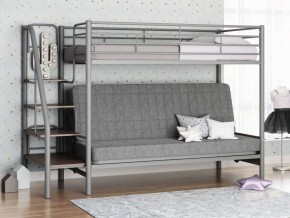 Кровать двухъярусная с диваном "Мадлен-3" (Серый/Серый) в Набережных Челнах - naberezhnye-chelny.mebel-74.com | фото